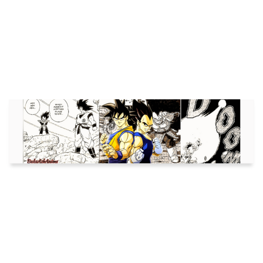 Goku & Vegeta Slap Sticker - white matte