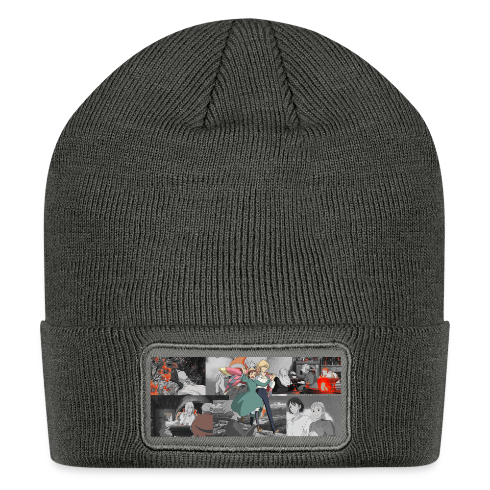 Patch Beanie - Howl's Moving Castle - charcoal grey