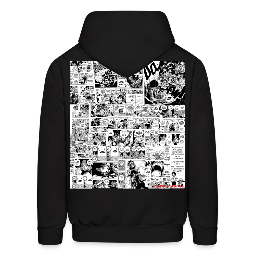 One Piece Brothers-Luffy&Ace Anime Hoodie - black