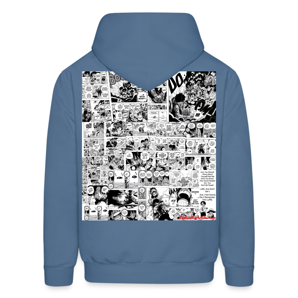 One Piece Brothers-Luffy&Ace Anime Hoodie - denim blue